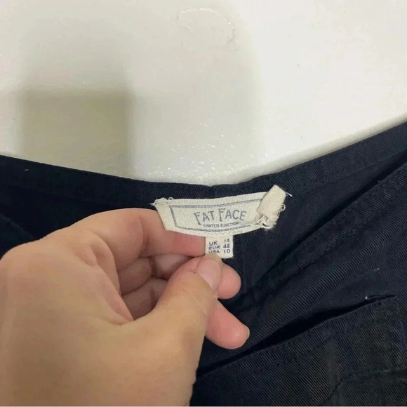 Fat Face Black Ellis Tencel Dungaree Jumpsuit Overalls Size 10 - Picture 7 of 8